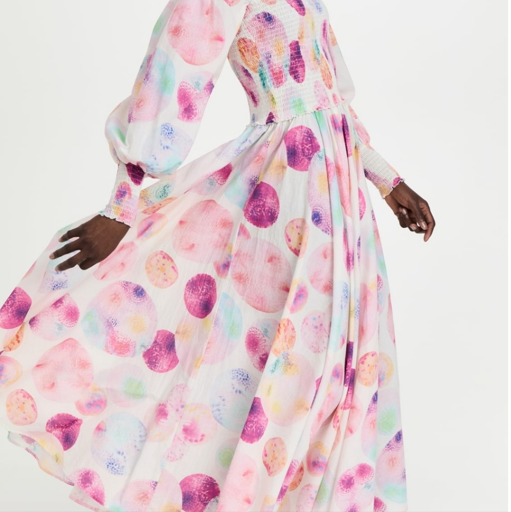 Abacaxi Eva Moon Dress - Moon Bubbles, size Small 100% Indian Cotton